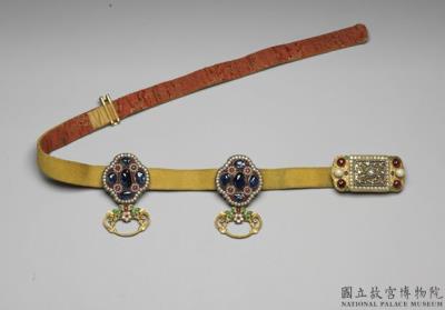 图片[3]-Belt and decorated buckle with pearls and gemstones, Qing dynasty (1644-1911)-China Archive